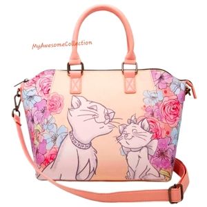 The Aristocats Marie & Duchess Floral Satchel Loungefly Disney***FIRM PRICE